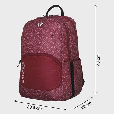 Arctic Fox 15.6" Laptop Backpack For Girls Warli Tawny Port