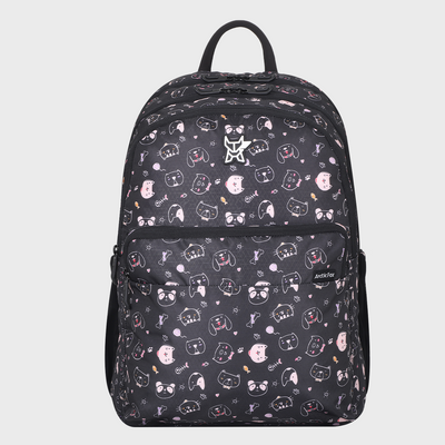 Arctic Fox Kids Backpack and School Bag for Girls Kitty Black
