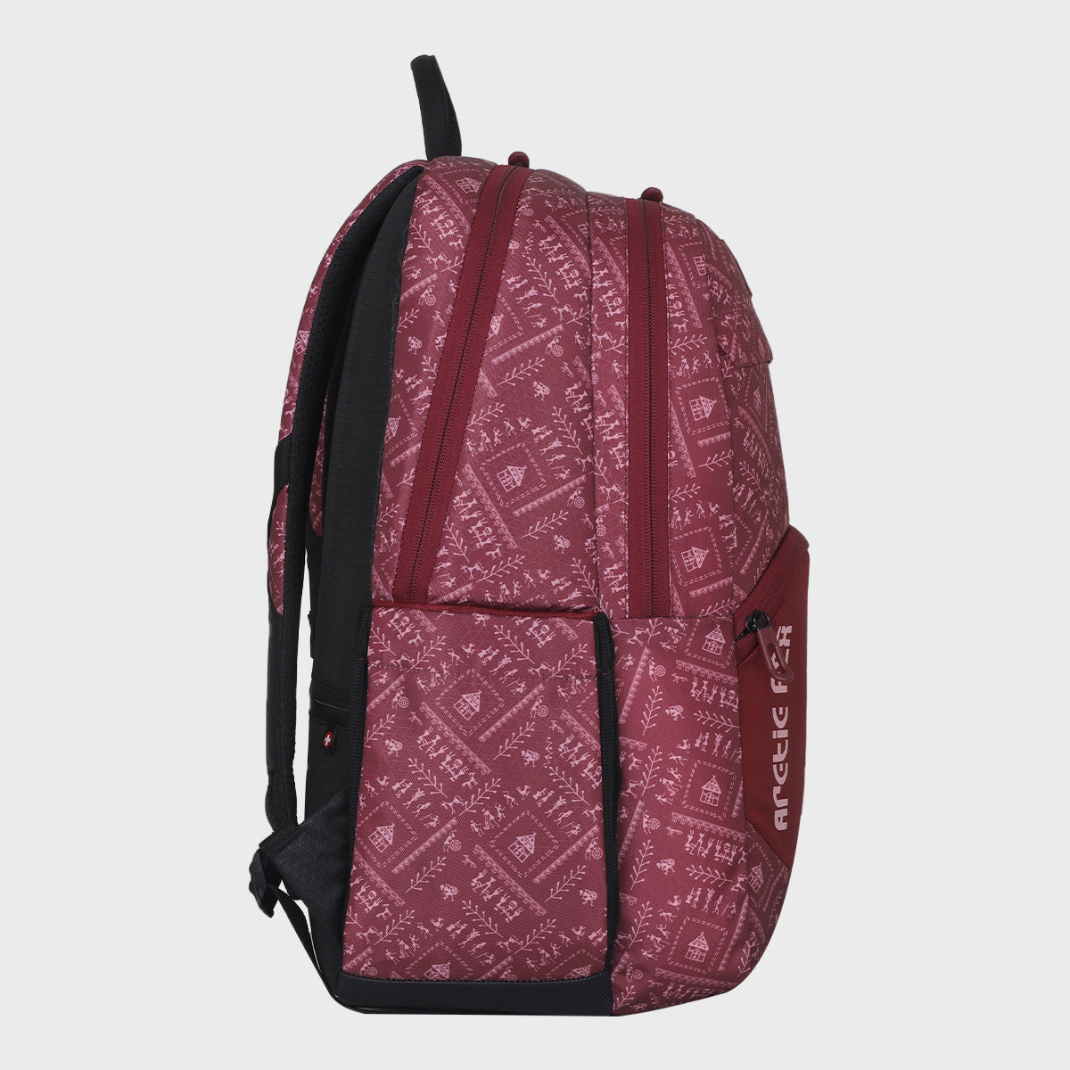 Arctic Fox 15.6" Laptop Backpack For Girls Warli Tawny Port