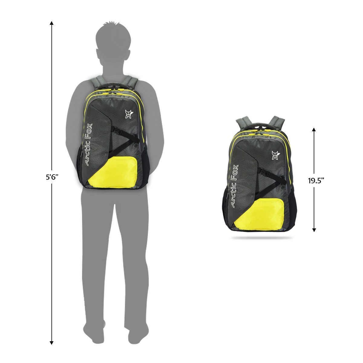 Arctic Fox Cover Up Castle Rock Backpack - size chart